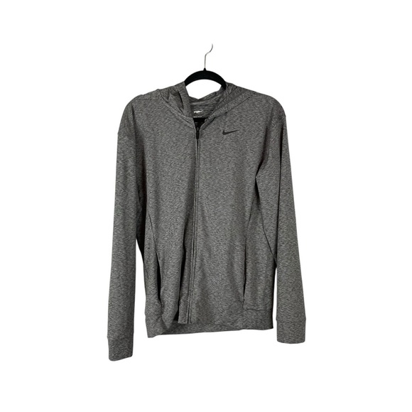 Nike Yoga Dri-FIT Lightweight Full Zip Hoodie Gray Size Small - Picture 2 of 7